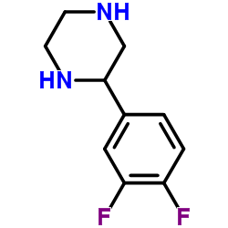 2-(3,4-Difluorophenyl)piperazine结构式