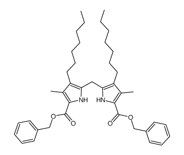 dibenzyl 5,5'-methylenebis(4-heptyl-3-methyl-1H-pyrrole-2-carboxylate) Structure