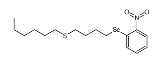 1-(4-hexylsulfanylbutylselanyl)-2-nitrobenzene结构式