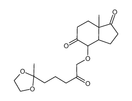 7a-methyl-4-[5-(2-methyl-1,3-dioxolan-2-yl)-2-oxopentyloxy]hexahydroindene-1,5-dione Structure