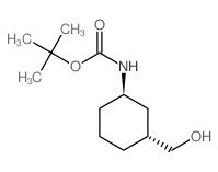 trans-3-(Boc-amino)cyclohexanemethanol结构式