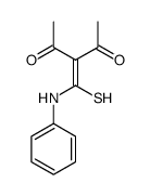 3-[anilino(sulfanyl)methylidene]pentane-2,4-dione Structure