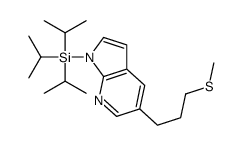 triisopropyl-[5-(3-methylsulfanylpropyl)pyrrolo[2,3-b]pyridin-1-y l]silane Structure