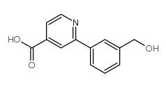 2-(3-Hydroxymethylphenyl)isonicotinic acid Structure