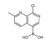 (8-chloro-2-methyl-1,7-naphthyridin-5-yl)boronic acid Structure