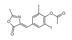 4-[[4-(Acetyloxy)-3,5-diiodophenyl]methylene]-2-methyl-5(4H)-oxazolone structure