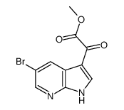 5-溴-ALPHA-氧代-1H-吡咯并[2,3-B]吡啶-3-乙酸甲酯结构式