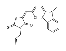 3-allyl-5-[2-chloro-4-(3-methylbenzothiazol-2(3H)-ylidene)but-2-enylidene]-2-thioxothiazolidin-4-one structure