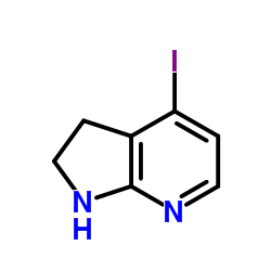 4-Iodo-2,3-dihydro-1H-pyrrolo[2,3-b]pyridine结构式