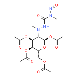 2-amino-2-deoxy-N'-methyl-N'-nitrosoureido-1,3,4,6-tetra-O-acetylmannopyranose structure