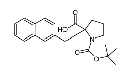 (R)-1-(TERT-BUTOXYCARBONYL)-2-(NAPHTHALEN-2-YLMETHYL)PYRROLIDINE-2-CARBOXYLIC ACID structure