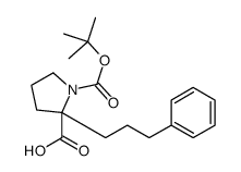 (S)-1-(TERT-BUTOXYCARBONYL)-2-(3-PHENYLPROPYL)PYRROLIDINE-2-CARBOXYLIC ACID Structure