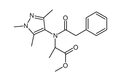 methyl (2S)-2-[(2-phenylacetyl)-(1,3,5-trimethylpyrazol-4-yl)amino]propanoate Structure