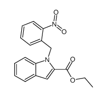 ethyl 1-(2-nitrobenzyl)-1H-indole-2-carboxylate结构式