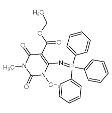 ethyl 1,3-dimethyl-2,4-dioxo-6-[(triphenyl-λ5-phosphanylidene)amino]pyrimidine-5-carboxylate结构式