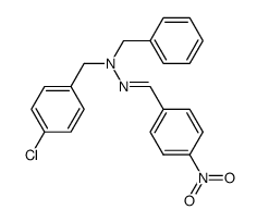 4-nitro-benzaldehyde-[benzyl-(4-chloro-benzyl)-hydrazone]结构式