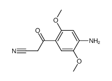 3-(4-amino-2,5-dimethoxy-phenyl)-3-oxo-propionitrile结构式