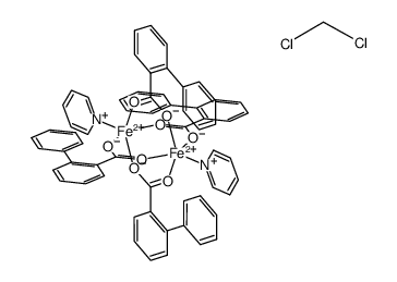 [Fe2(μ2-2-biphenylcarboxylate)4(py)2]*CH2Cl2结构式