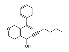 1-(3,6-dihydro-5-(1-phenylvinyl)-2H-pyran-4-yl)hept-2-yn-1-ol Structure