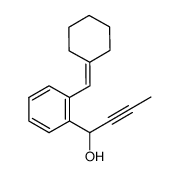 1-(2-(cyclohexylidenemethyl)phenyl)but-2-yn-1-ol结构式