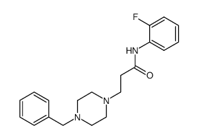 3-(4-Benzyl-piperazin-1-yl)-N-(2-fluoro-phenyl)-propionamide结构式