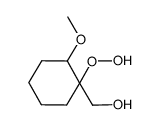 1-hydroperoxy-1-hydroxymethyl-2-methoxycyclohexane Structure