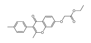 7-Ethoxycarbonylmethoxy-2-methyl-3-(p-tolyl)-4H-1-benzopyran-4-one Structure