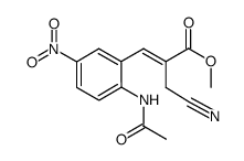 methyl-(E)-3-(2-acetamido-5-nitrophenyl)-2-(cyanomethyl)propenoate Structure