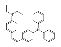 N,N-diethyl-4-[2-[4-(N-phenylanilino)phenyl]ethenyl]aniline结构式