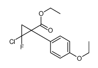 ethyl (1R,2S)-2-chloro-1-(4-ethoxyphenyl)-2-fluorocyclopropane-1-carboxylate结构式