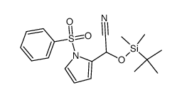 α-<(tert-butyldimethylsilyl)oxy>-1-phenylsulfonyl-2-pyrroloacetonitrile Structure