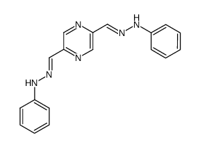 pyrazine-2,5-dicarbaldehyde-bis-phenylhydrazone结构式