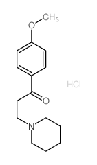 1-Propanone,1-(4-methoxyphenyl)-3-(1-piperidinyl)-, hydrochloride (1:1) structure