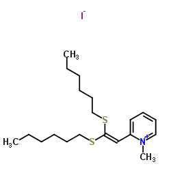 2-[5,6-dihexyl-1-methyl-3,4-bis(sulfanyl)pyridin-1-ium-2-yl]ethenone,iodide Structure