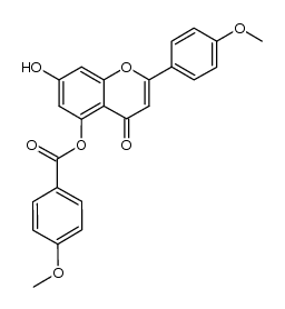 7-hydroxy-2-(4-methoxyphenyl)-4-oxo-4H-chromen-5-yl 4-methoxybenzoate Structure