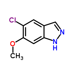 5-氯-6-甲氧基-吲唑结构式