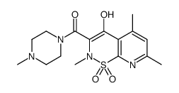 (4-hydroxy-2,5,7-trimethyl-1,1-dioxopyrido[3,2-e]thiazin-3-yl)-(4-methylpiperazin-1-yl)methanone结构式