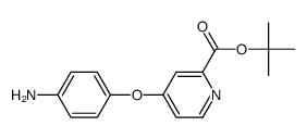 4-(4-amino-phenoxy)-pyridine-2-carboxylic acid t-butyl ester结构式