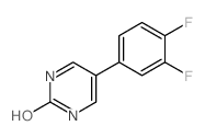 5-(3,4-二氟苯基)-2-羟基嘧啶结构式