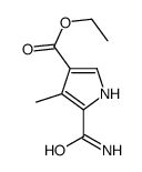1H-​Pyrrole-​3-​carboxylic acid, 5-​(aminocarbonyl)​-​4-​methyl-​, ethyl ester picture