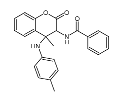 3-N-benzoylamino-4-methyl-4-p-toluidino-3,4-dihydrocoumarin Structure