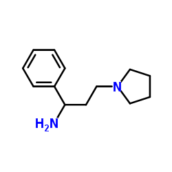 1-苯基-3-吡咯烷基-1-氨基丙烷结构式
