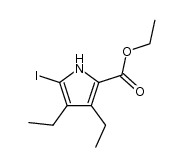 ethyl 3,4-diethyl-5-iodo-1H-pyrrole-2-carboxylate Structure