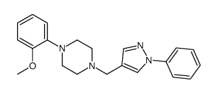 1-(2-methoxyphenyl)-4-[(1-phenylpyrazol-4-yl)methyl]piperazine Structure