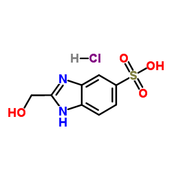 2-HYDROXYMETHYL-1 H-BENZOIMIDAZOLE-5-SULFONIC ACID HYDROCHLORIDE结构式