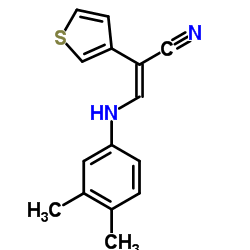 3-(3,4-DIMETHYLANILINO)-2-(3-THIENYL)ACRYLONITRILE structure