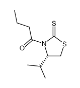 (S)-N-butanoyl-4-isopropyl-1,3-thiazolidine-2-thione Structure