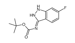 3-(Boc-氨基)-6-氟-1H-吲唑结构式