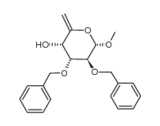 (3S,4R,5S,6S)-4,5-bis(benzyloxy)-6-methoxy-2-methylenetetrahydro-2H-pyran-3-ol结构式