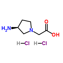 [(3S)-3-Amino-1-pyrrolidinyl]acetic acid dihydrochloride结构式